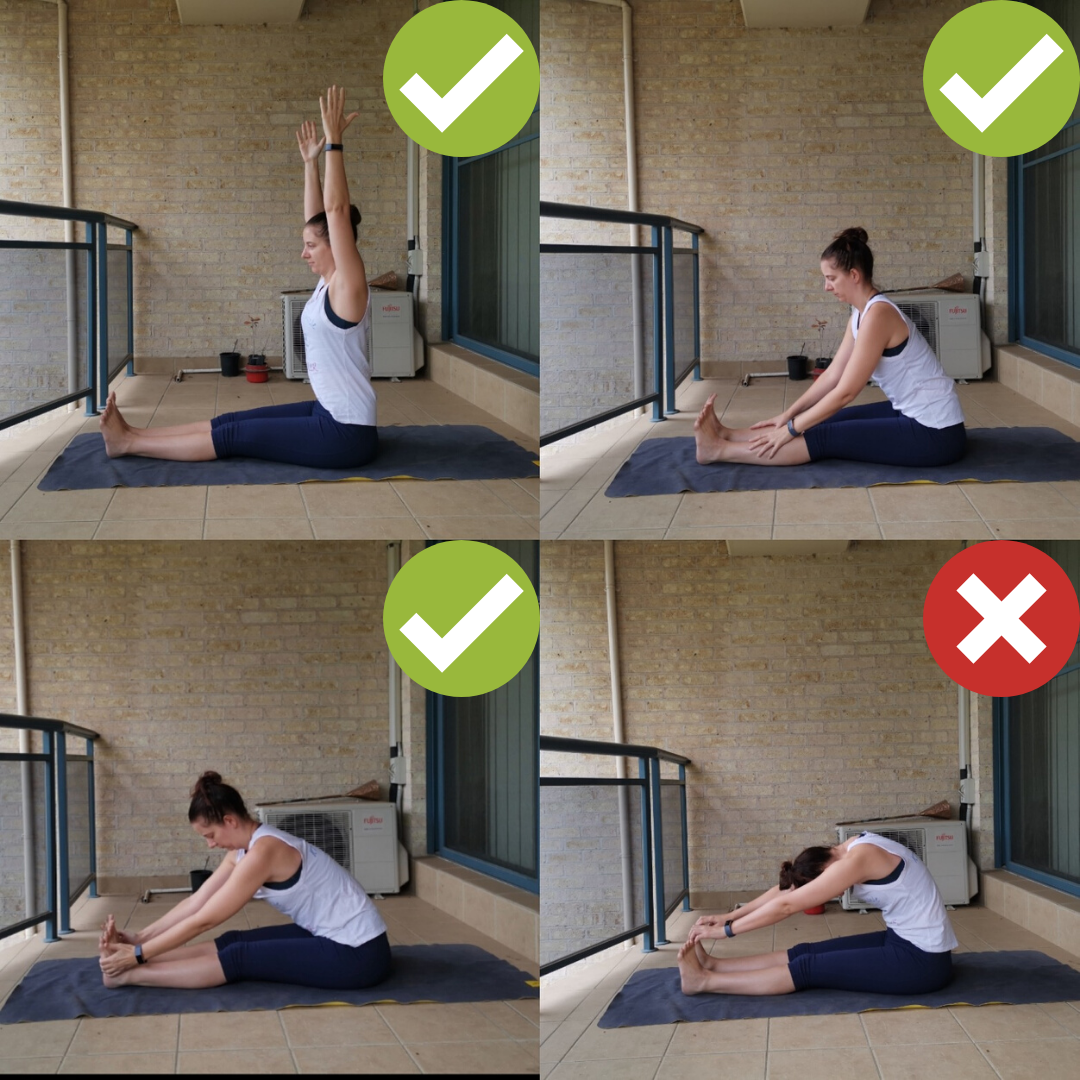 Seated forward Fold can t touch your toes No problem KT s Massage Yoga